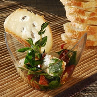 Fineline Settings - 5" x 2.6" Clear Oval Plastic Tiny Bowl, 240/cs - 6303-CL (Special Order Item)