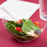 Fineline Settings - 5" x 2.6" Clear Oval Plastic Tiny Bowl, 240/cs - 6303-CL (Special Order Item)