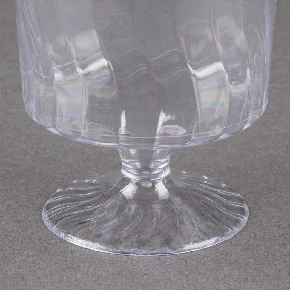 Fineline Settings - 5.5 Oz Clear Plastic Wine Glass, 10x24/cs - 2205