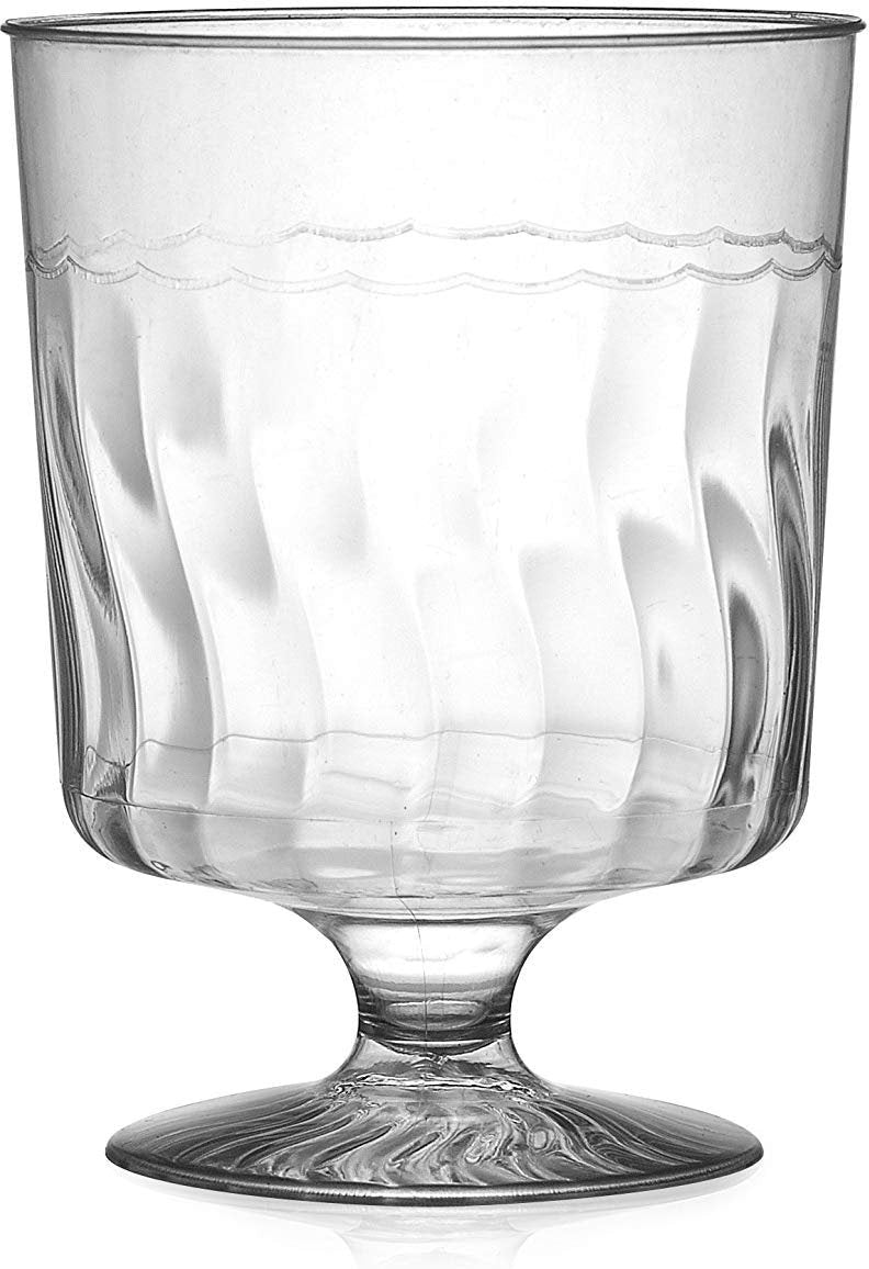 Fineline Settings - 5.5 Oz Clear Plastic Wine Glass, 10x24/cs - 2205