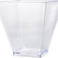 Fineline Settings - 6 Oz Clear Plastic Twisted Cup, 600/cs - 6419CL