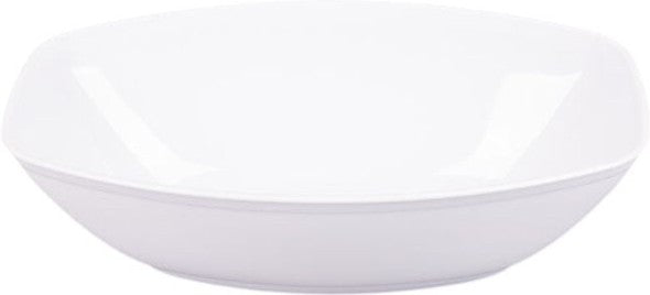 Fineline Settings - 64 Oz White Oval Plastic Bowl, 50/Cs - 456.WH