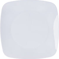 Fineline Settings - 7.5" White Plastic Square Plate, Pack of 10 - 1508WH