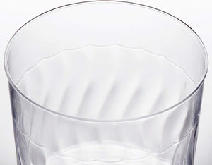Fineline Settings - 8 Oz Clear Plastic Wine Glass, 10x24/cs - 2208