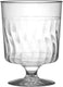 Fineline Settings - 8 Oz Clear Plastic Wine Glass, 10x24/cs - 2208