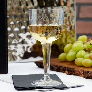 Fineline Settings - 8 Oz Clear Plastic Wine Glass, 8 x 12/cs - 2209