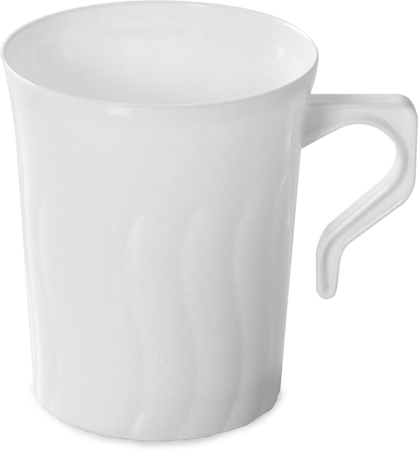 Fineline Settings - 8 Oz White Plastic Coffee Mug, 288/cs - 208-WH