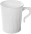Fineline Settings - 8 Oz White Plastic Coffee Mug, 288/cs - 208-WH