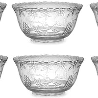 Fineline Settings - 8 QT Clear Plastic Punch Bowl, Pack of 6 - 3508L