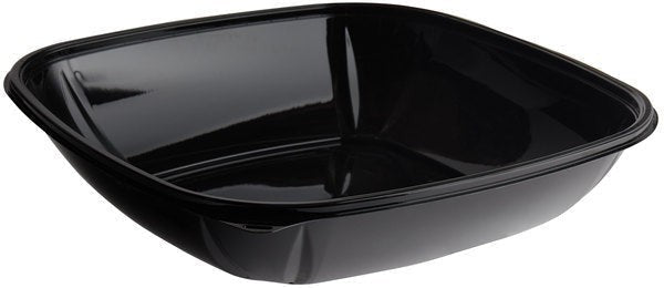 Fineline Settings - 80 Oz Black X-Large Square Bowl, 50/cs - 15080L-BK