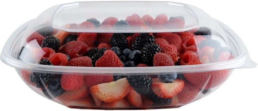 Fineline Settings - Dome Lid for X-Large Square Bowl, 50/Cs - 15816L-L