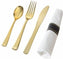 Fineline Settings - Golden Secrets Napkin Roll Fork/Knife/Spoon Combo 70/Cs - 7630