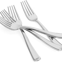 Fineline Settings - Silver Look Plastic Forks, Pack of 24 - 6033