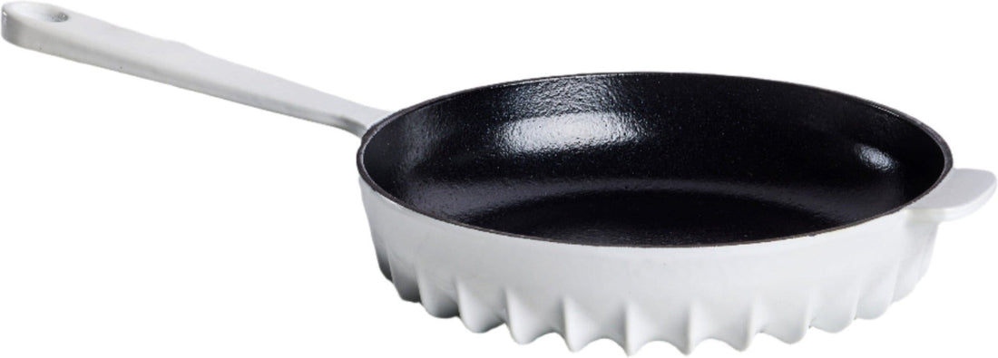 FireUp - 10" Mushroom White Cast Iron Skillet - FC040