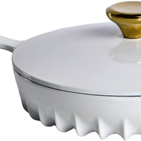 FireUp - 10" Skillet With Lid Mushroom White - FC035