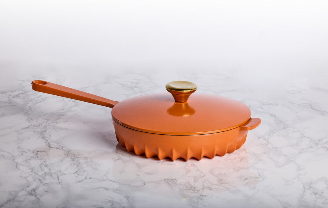 FireUp - 10" Skillet With Lid Tangerine Orange - FC036 - DISCONTINUED