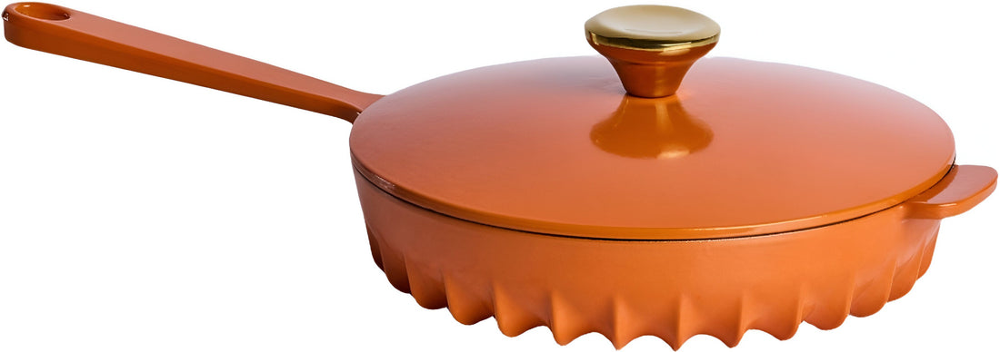 FireUp - 10" Skillet With Lid Tangerine Orange - FC036 - DISCONTINUED