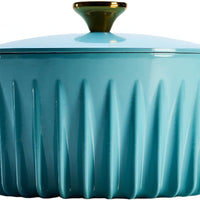 FireUp - 5.3 QT Aqua Blue Cast Iron Dutch Oven (5L) - FC033