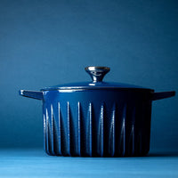 FireUp - 5.3 QT Blue Cast Iron Dutch Oven (5L) - FC006