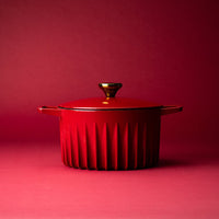 FireUp - 5.3 QT Red Cast Iron Dutch Oven (5L) - FC013