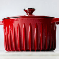 FireUp - 5.3 QT Red Cast Iron Dutch Oven (5L) - FC013