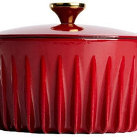 FireUp - 5.3 QT Red Cast Iron Dutch Oven (5L) - FC013