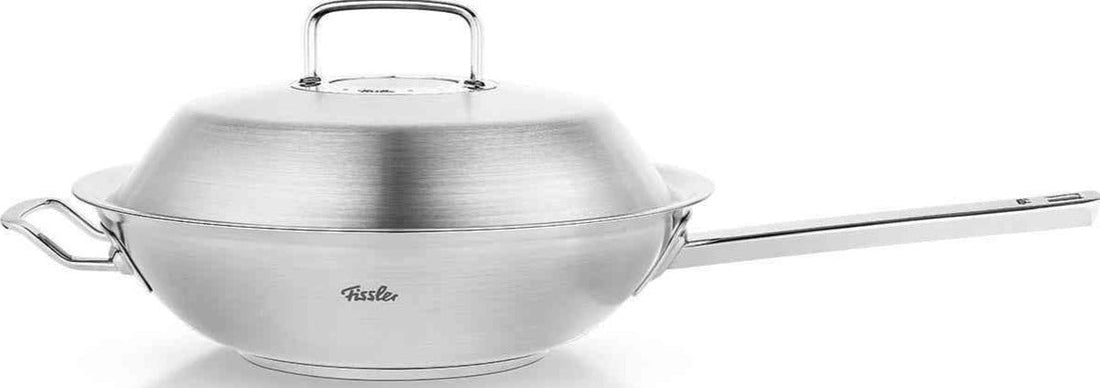 Fissler - 11.8" Original-Profi Stainless Steel Wok with Lid - 084-888-30-0000