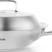 Fissler - 11.8" Original-Profi Stainless Steel Wok with Lid - 084-888-30-0000