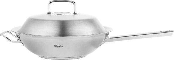Fissler - 11.8" Original-Profi Stainless Steel Wok with Lid - 084-888-30-0000