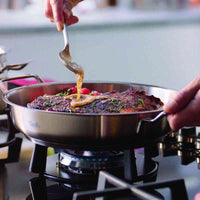 Fissler - 2.1 QT Original-Profi Stainless Steel Serving Pan with High Dome Lid - 084-388-24-0000