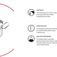 Fissler - 2.3 QT Original-Profi Stock Pot With Lid - 084-128-16-0000