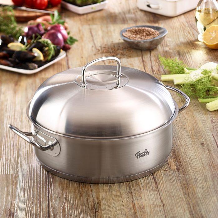 Fissler - 5.1 QT Original-Profi Round Roaster With Domed Lid - 084-588-28-0000