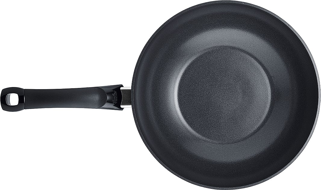 Fissler - Ceratal 11”, 3.9 Qt Orbit Black Ceramic Non-Stick Wok - 100-821-28-1000