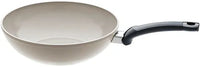 Fissler - Ceratal 11”, 3.9 Qt Warm Grey Ceramic Non-Stick Wok - 100-820-28-1000