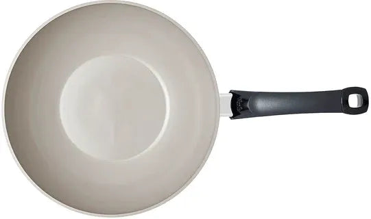 Fissler - Ceratal 11”, 3.9 Qt Warm Grey Ceramic Non-Stick Wok - 100-820-28-1000