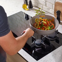 Fissler - Ceratal 11”, 3.9 Qt Warm Grey Ceramic Non-Stick Wok - 100-820-28-1000