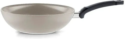 Fissler - Ceratal 11”, 3.9 Qt Warm Grey Ceramic Non-Stick Wok - 100-820-28-1000