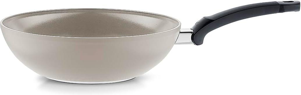 Fissler - Ceratal 12", 5.5 Qt Warm Grey Ceramic Non-Stick Wok - 100-820-30-1000