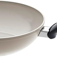 Fissler - Ceratal 12", 5.5 Qt Warm Grey Ceramic Non-Stick Wok - 100-820-30-1000