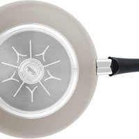 Fissler - Ceratal 12", 5.5 Qt Warm Grey Ceramic Non-Stick Wok - 100-820-30-1000