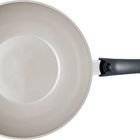 Fissler - Ceratal 12", 5.5 Qt Warm Grey Ceramic Non-Stick Wok - 100-820-30-1000