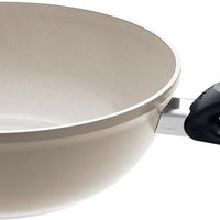 Fissler - Ceratal 12", 5.5 Qt Warm Grey Ceramic Non-Stick Wok - 100-820-30-1000
