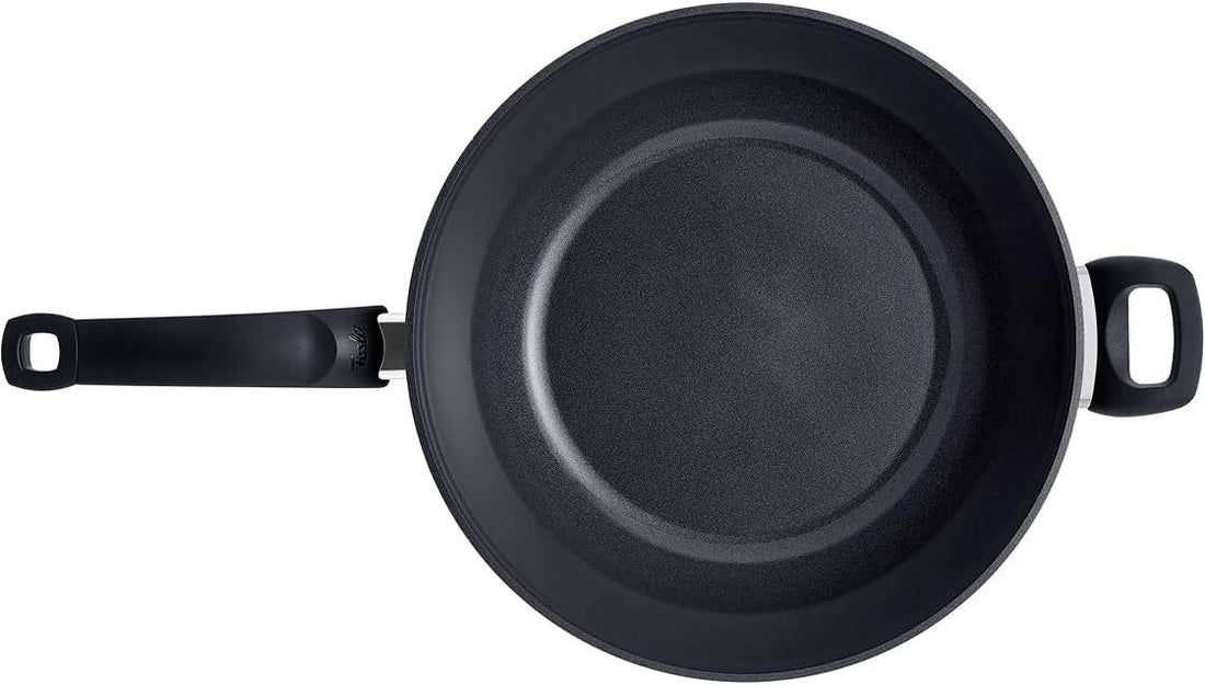 Fissler - Ceratal 12.6”, 6 Qt Orbit Black Ceramic Non-Stick Wok, with Helper Handle - 100-821-32-1000