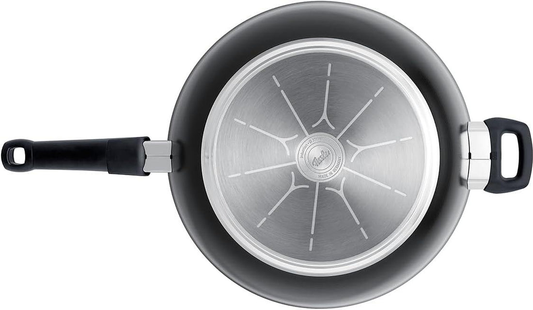 Fissler - Ceratal 12.6”, 6 Qt Orbit Black Ceramic Non-Stick Wok, with Helper Handle - 100-821-32-1000