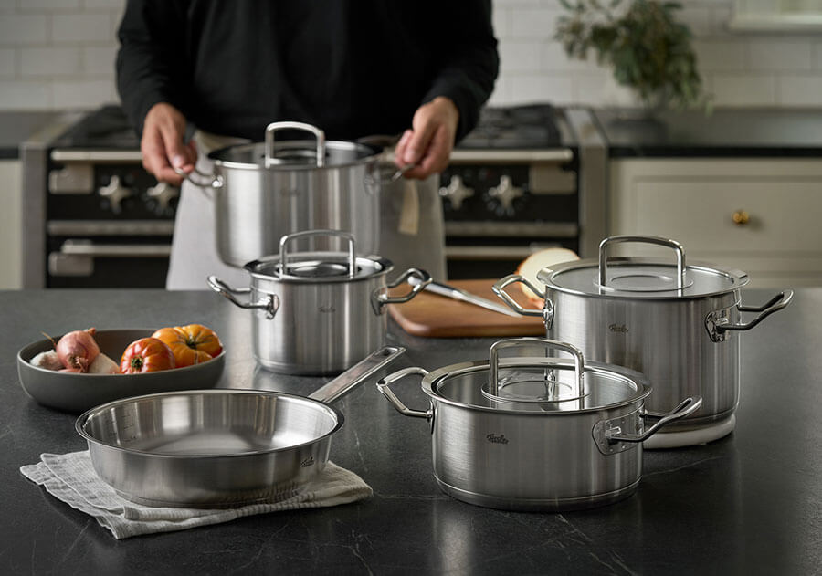 Fissler - Original-Profi Collection Stainless Steel 9 Pcs Cookware Set, with Glass Lids - 084-379-05-0000