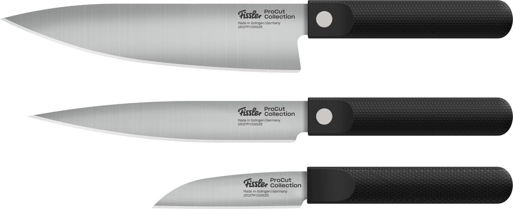 Fissler - ProCut 3 Pcs Knives Set Included Meat Slicer, Chef’s Knife & Paring Knife - 001-039-03-0000