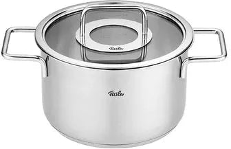 Fissler - Pure Collection 6.3”, 2 Qt Stock Pot with Glass Lid - 086-115-16-0000