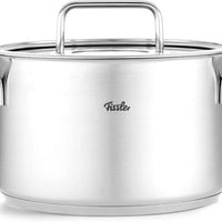 Fissler - Pure Collection 8”, 3.8 Qt Stock Pot with Glass Lid - 086-115-20-0000
