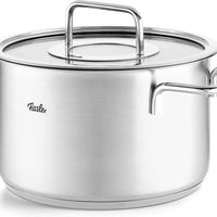 Fissler - Pure Collection 8”, 3.8 Qt Stock Pot with Glass Lid - 086-115-20-0000
