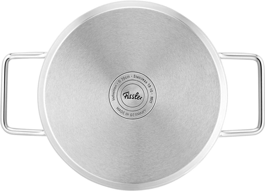 Fissler - Pure Collection 8”, 3.8 Qt Stock Pot with Glass Lid - 086-115-20-0000